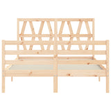 Bed frame without mattress 120x200 cm solid wood