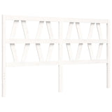 Cadre de lit sans matelas blanc bois de pin massif