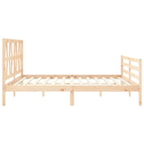 Bed frame without mattress 200x200 cm solid wood