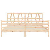 Bed frame without mattress 200x200 cm solid wood