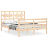 Cadre de lit sans matelas bois massif