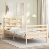 Cadre de lit sans matelas 90x200 cm bois massif