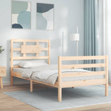 Cadre de lit sans matelas 90x200 cm bois massif