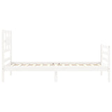 Cadre de lit sans matelas blanc 90x200 cm bois massif