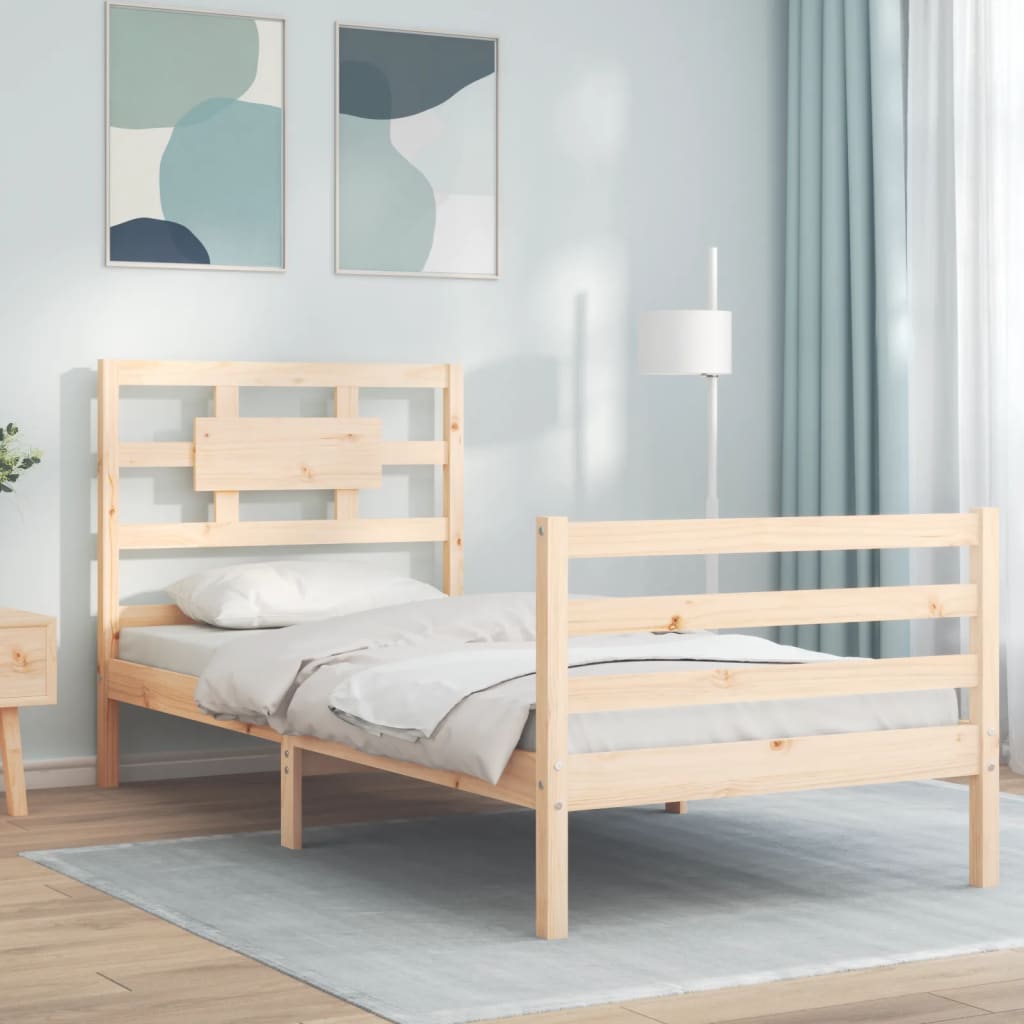 Cadre de lit sans matelas 100x200 cm bois massif