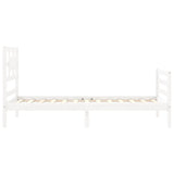 Cadre de lit sans matelas blanc 100x200 cm bois massif