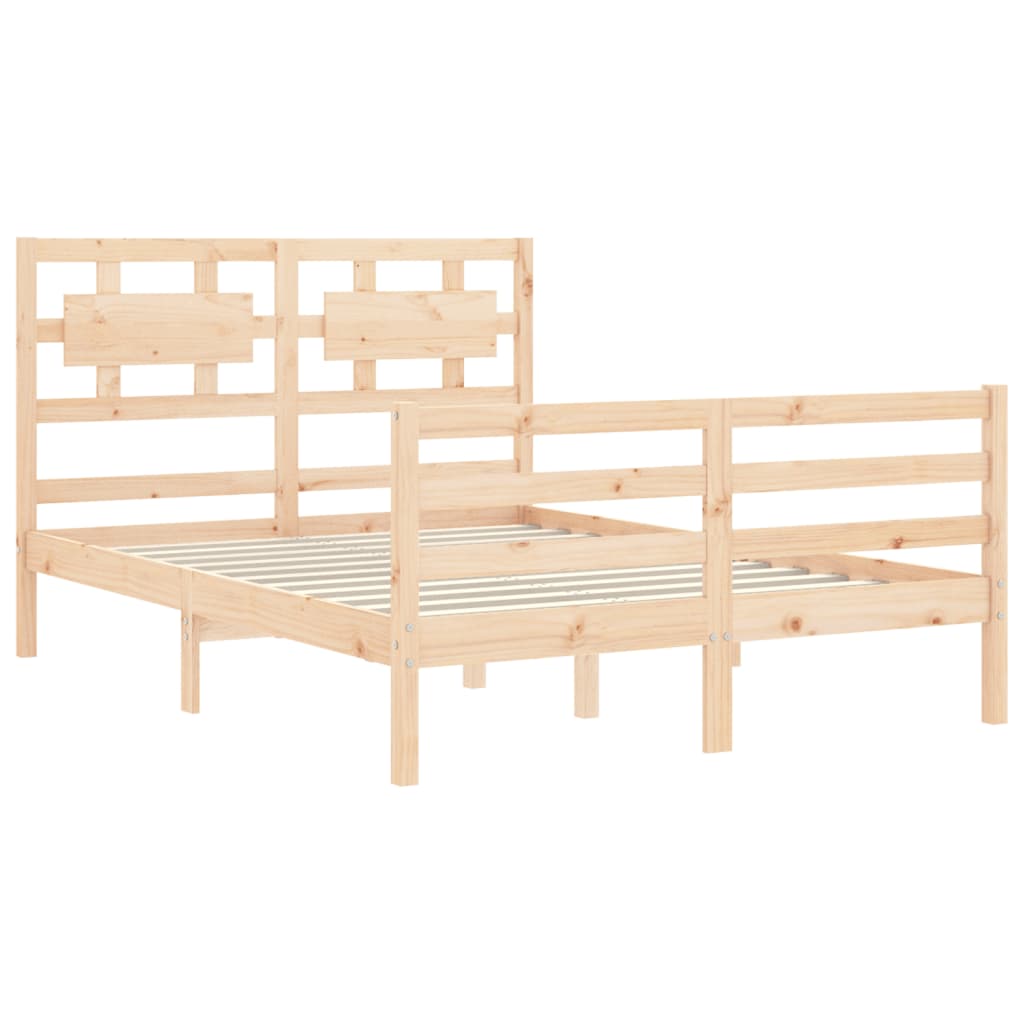 Bed frame without mattress 120x200 cm solid wood