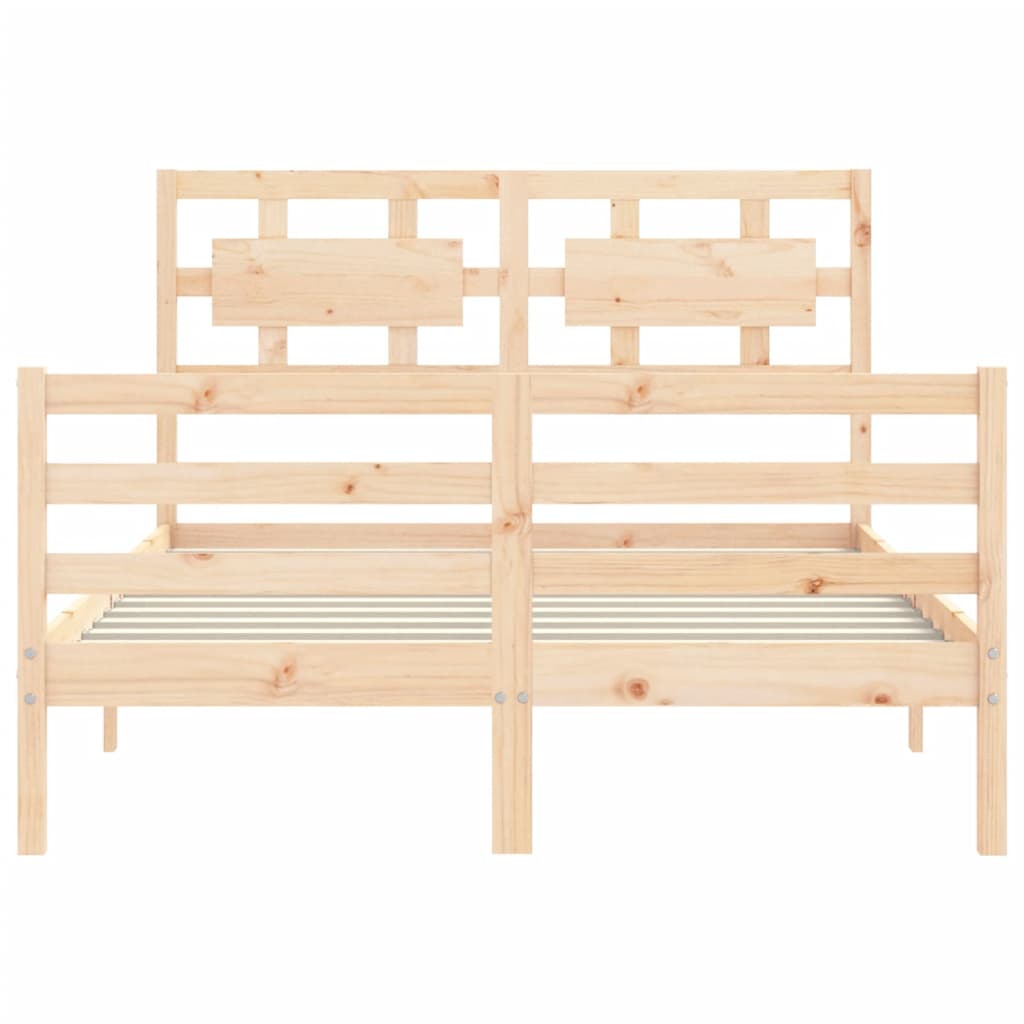 Bed frame without mattress 120x200 cm solid wood