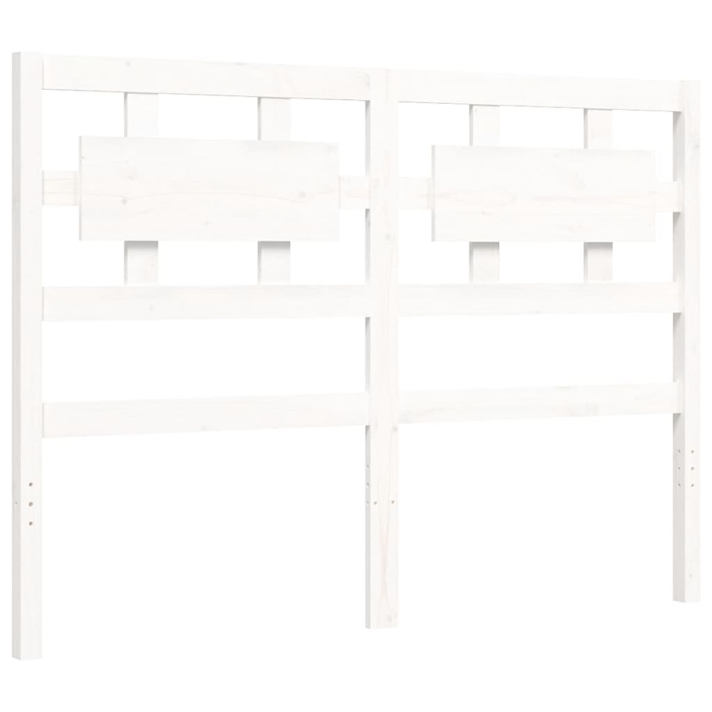 Cadre de lit sans matelas blanc 140x200 cm bois massif