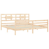 Bed frame without mattress 200x200 cm solid wood