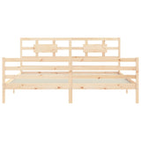 Bed frame without mattress 200x200 cm solid wood