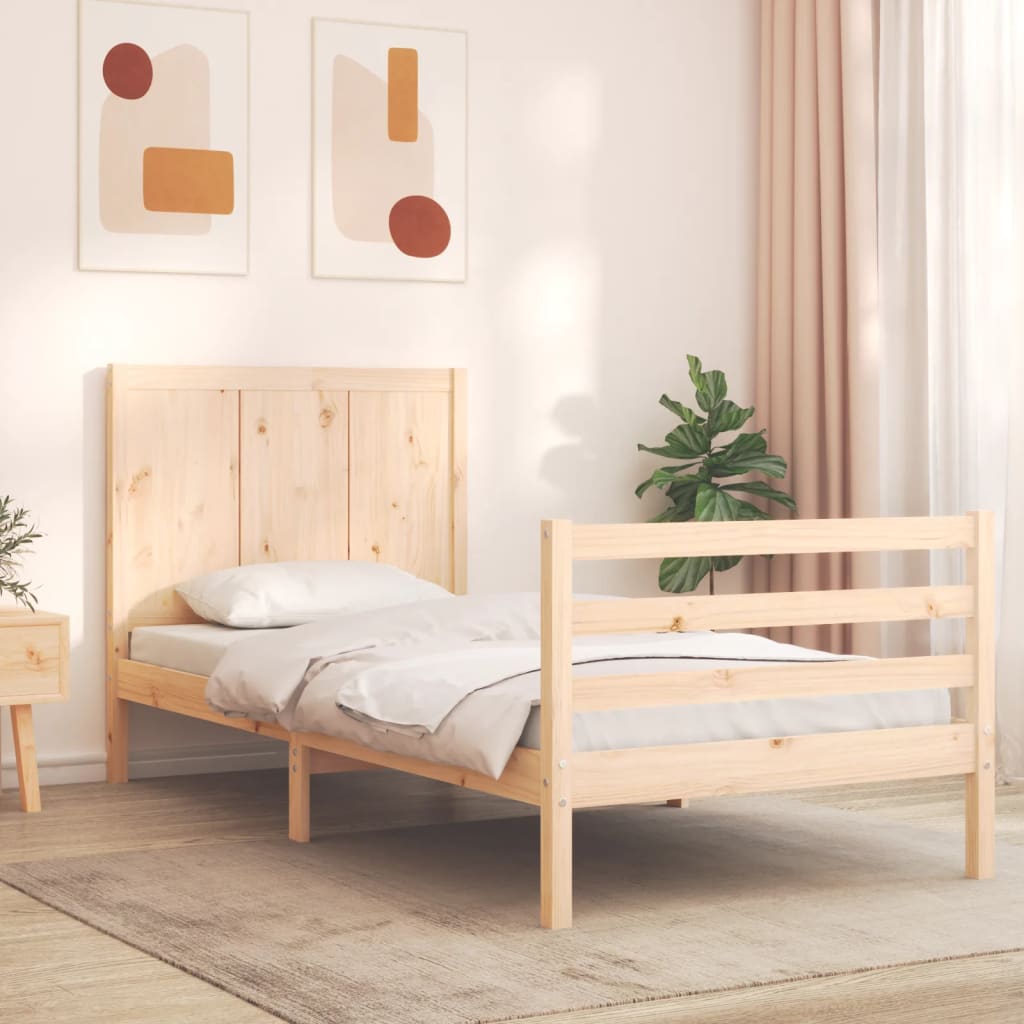 Cadre de lit sans matelas 100x200 cm bois massif