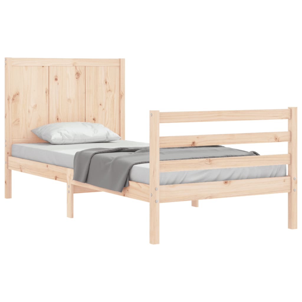 Cadre de lit sans matelas 100x200 cm bois massif