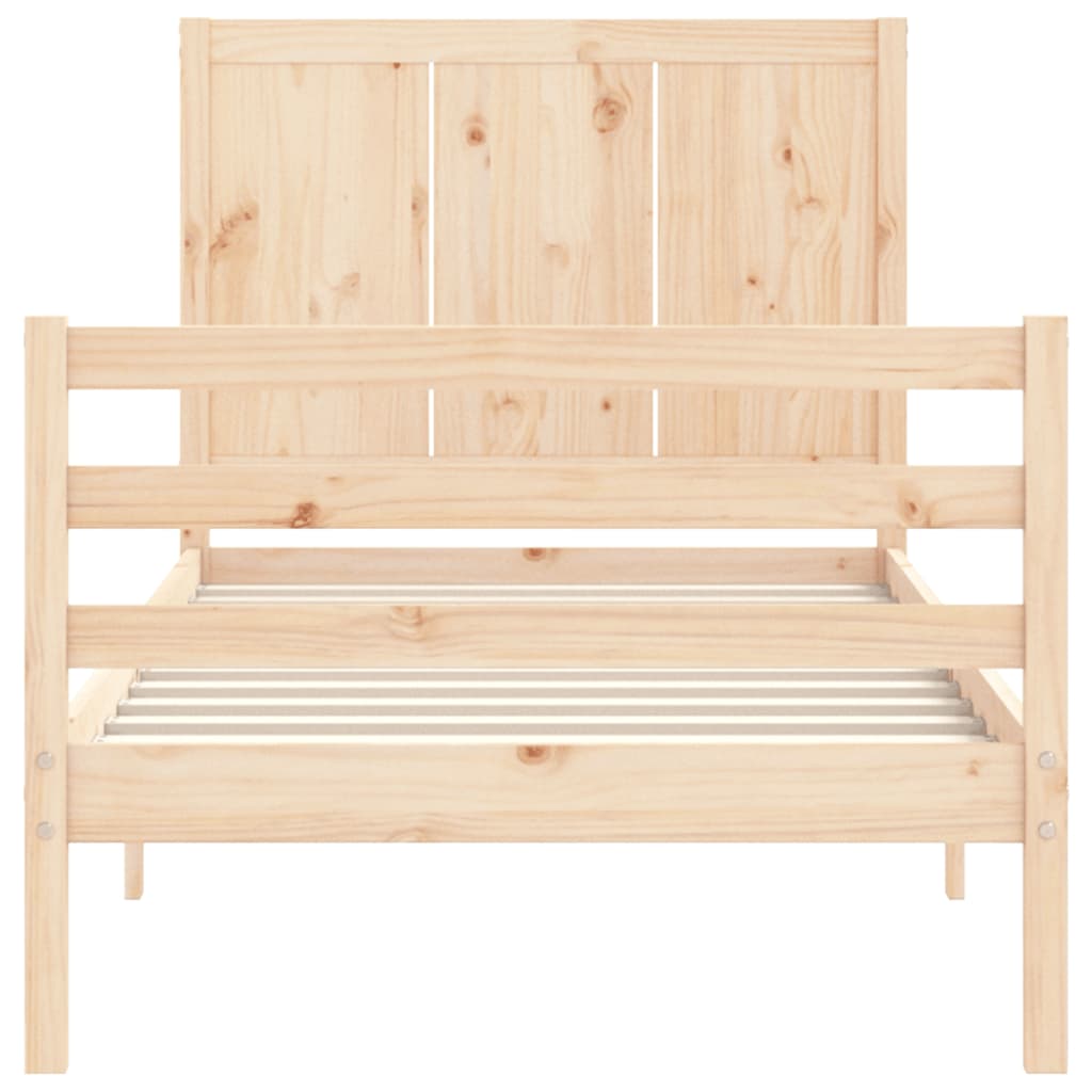 Cadre de lit sans matelas 100x200 cm bois massif