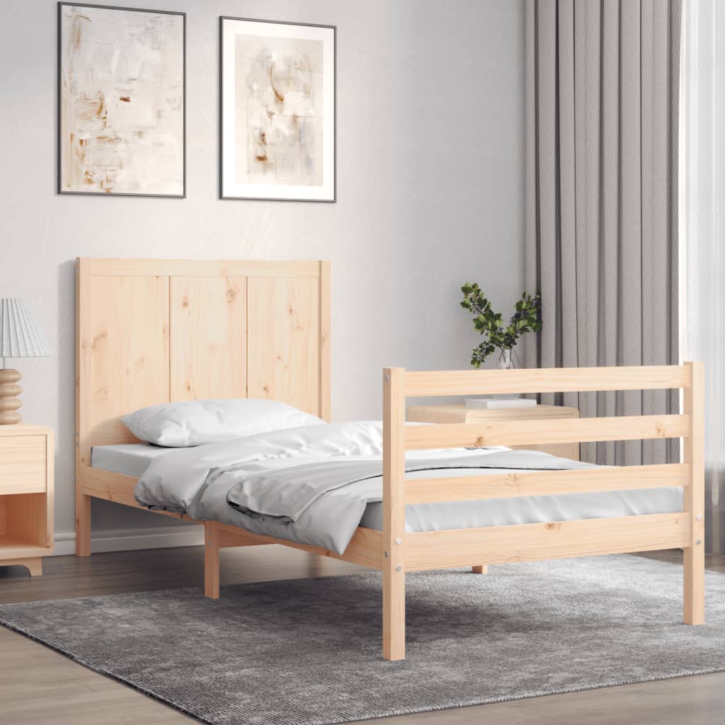 Cadre de lit sans matelas 100x200 cm bois massif