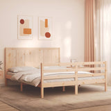 Bed frame without mattress 160x200 cm solid wood