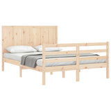 Bed frame without mattress 160x200 cm solid wood