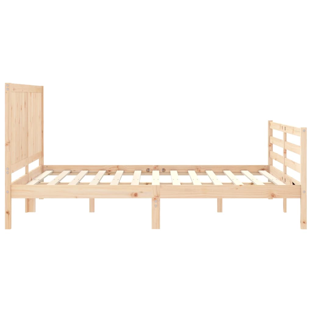 Bed frame without mattress 160x200 cm solid wood