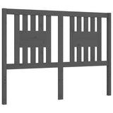 Cadre de lit sans matelas gris bois massif