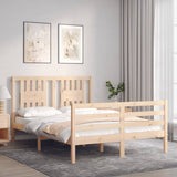 Bed frame without mattress 140x190 cm solid wood