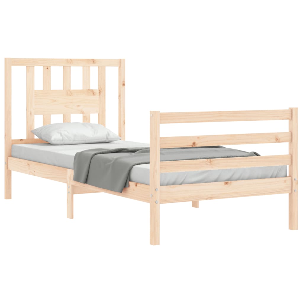 Cadre de lit sans matelas 90x200 cm bois massif