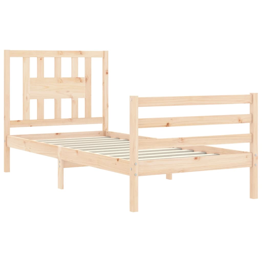 Cadre de lit sans matelas 90x200 cm bois massif