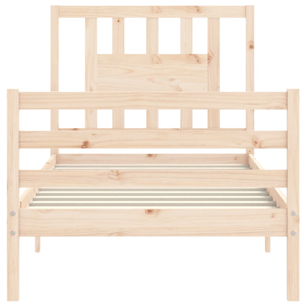 Cadre de lit sans matelas 90x200 cm bois massif