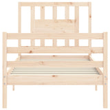 Cadre de lit sans matelas 90x200 cm bois massif