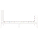 Cadre de lit sans matelas blanc 90x200 cm bois massif