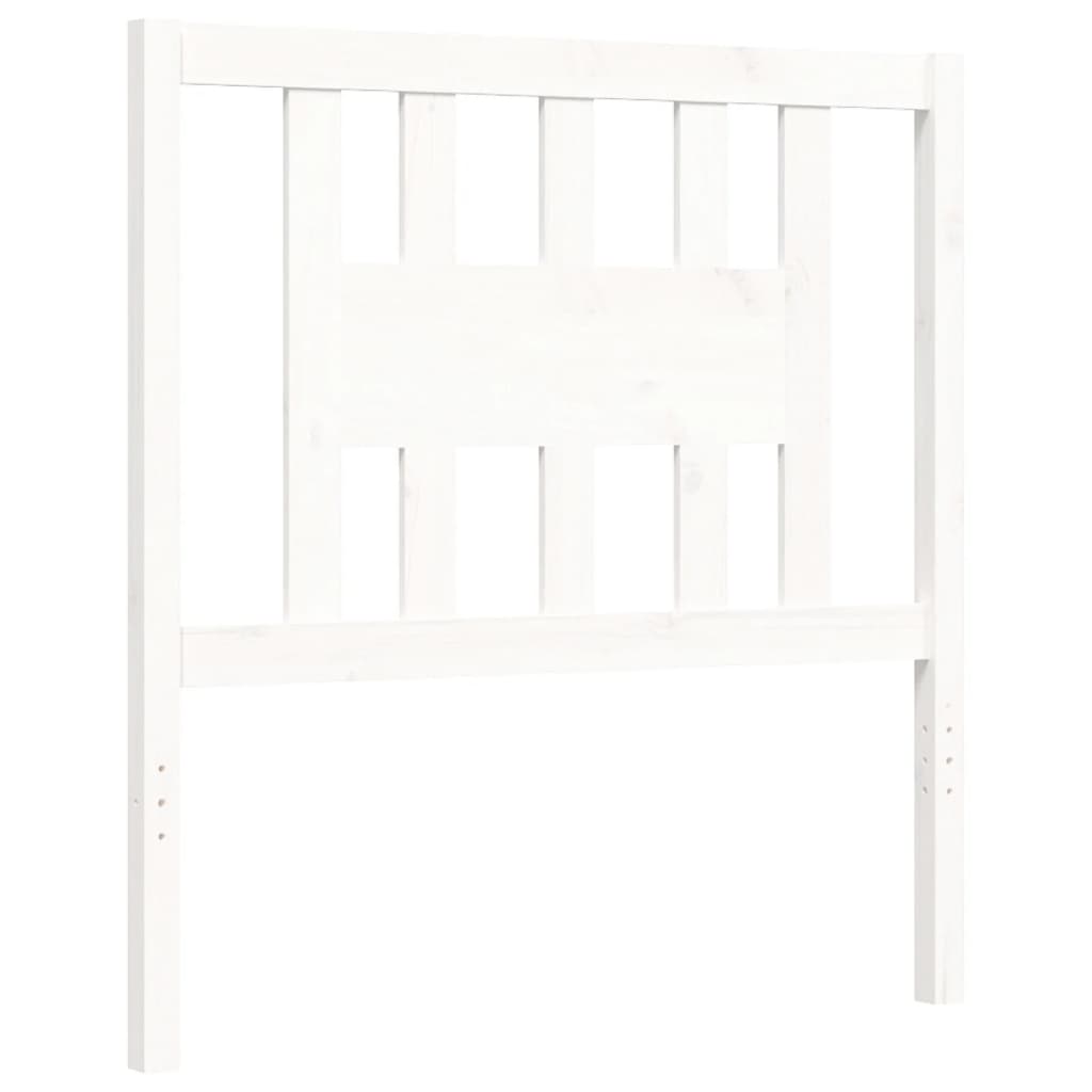 Cadre de lit sans matelas blanc 90x200 cm bois massif