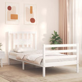 Cadre de lit sans matelas blanc 90x200 cm bois massif