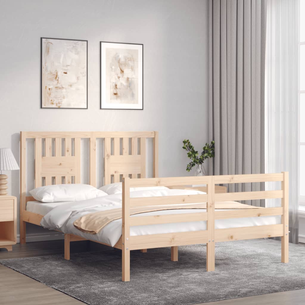 Cadre de lit sans matelas 120x200 cm bois massif