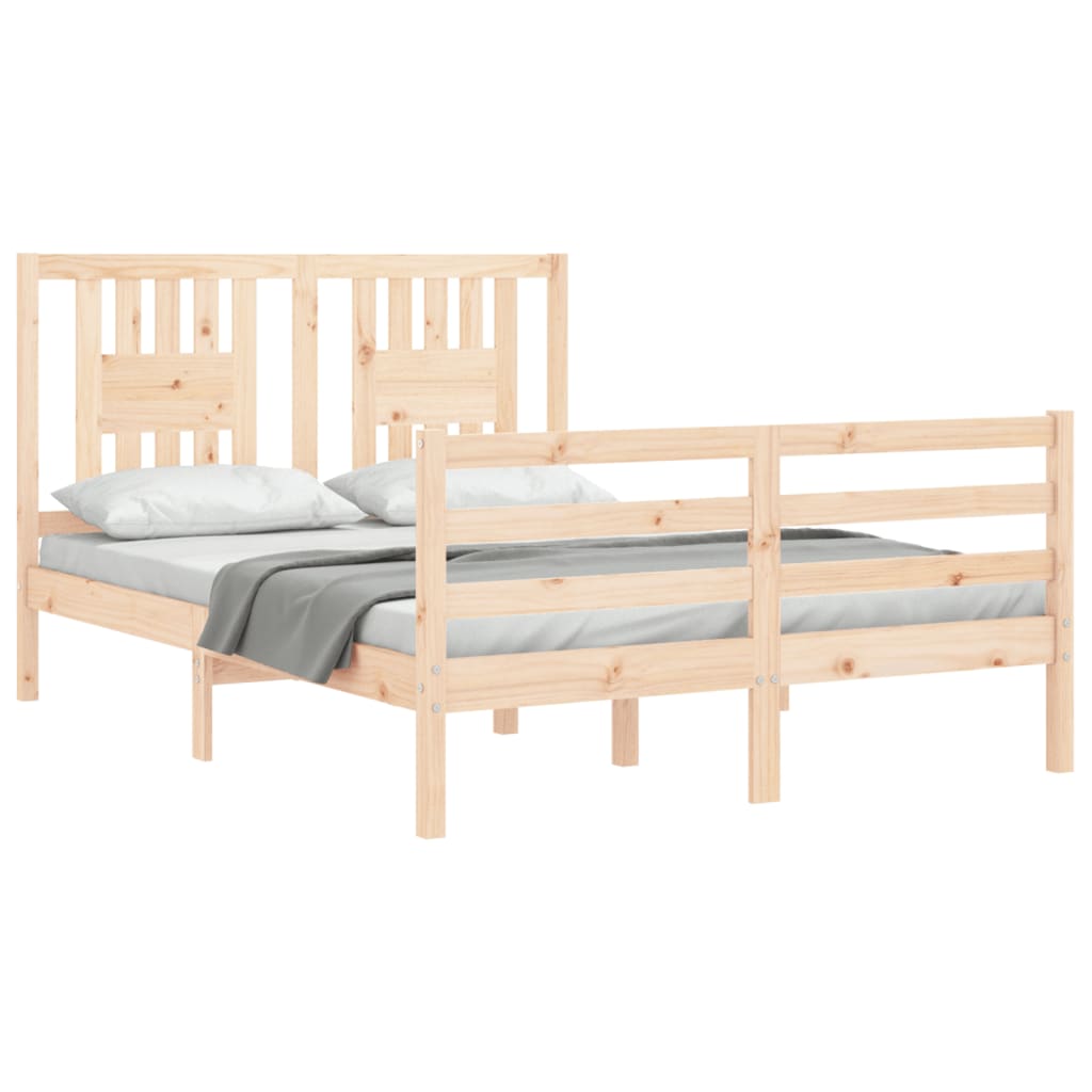 Cadre de lit sans matelas 120x200 cm bois massif