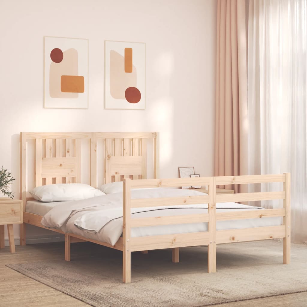 Cadre de lit sans matelas 120x200 cm bois massif