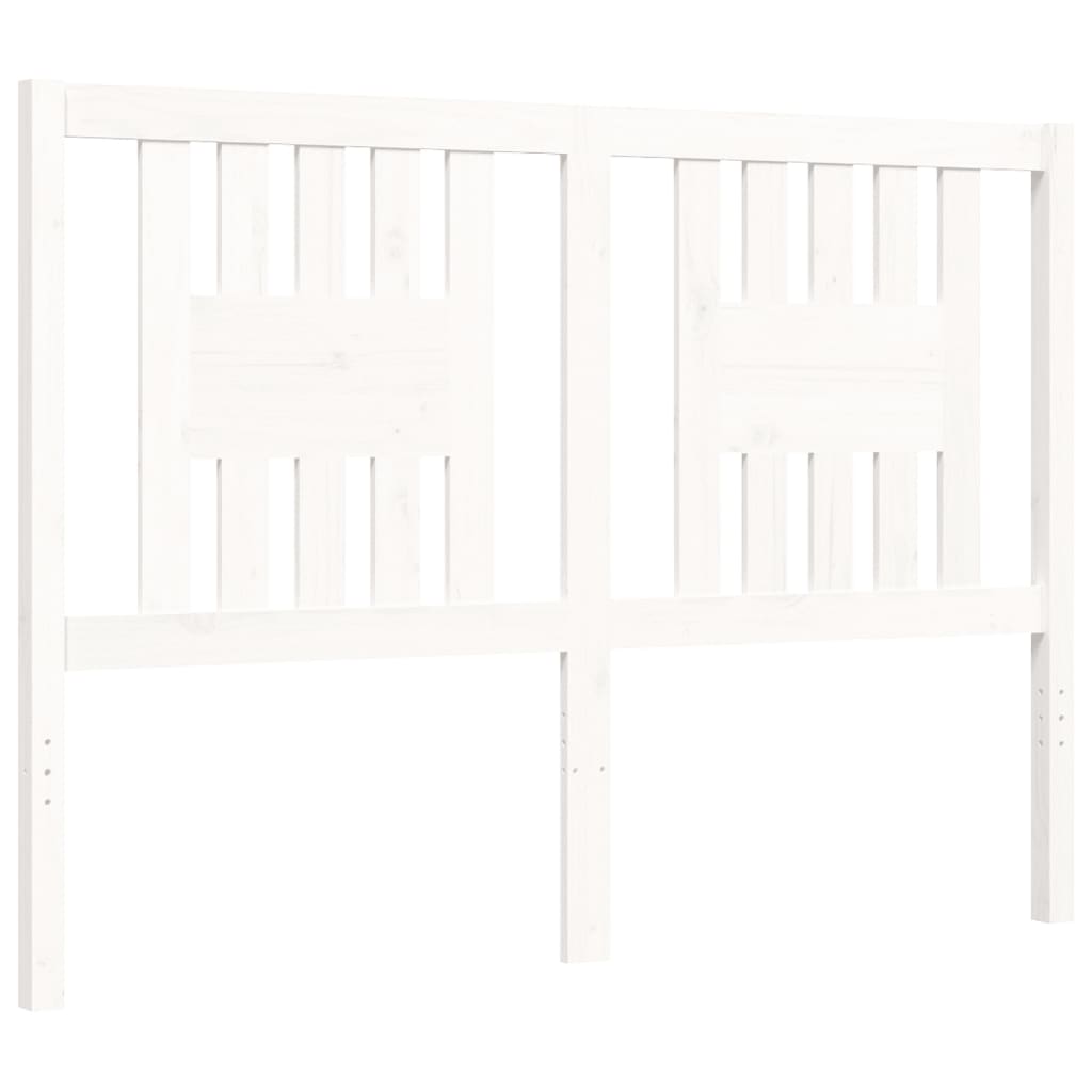 Cadre de lit sans matelas blanc 120x200 cm bois massif