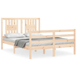 Bed frame without mattress 140x200 cm solid wood