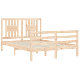 Bed frame without mattress 140x200 cm solid wood