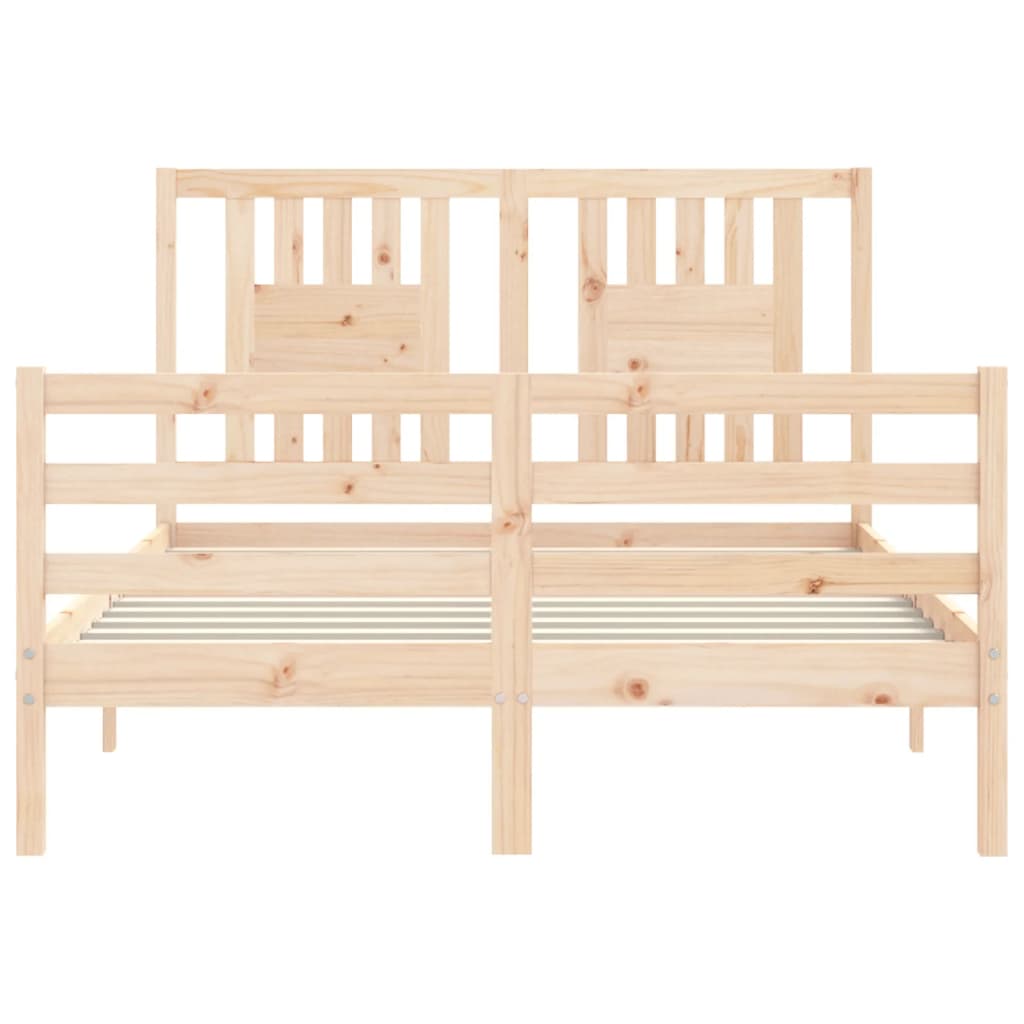 Bed frame without mattress 140x200 cm solid wood