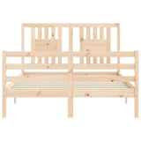 Bed frame without mattress 140x200 cm solid wood