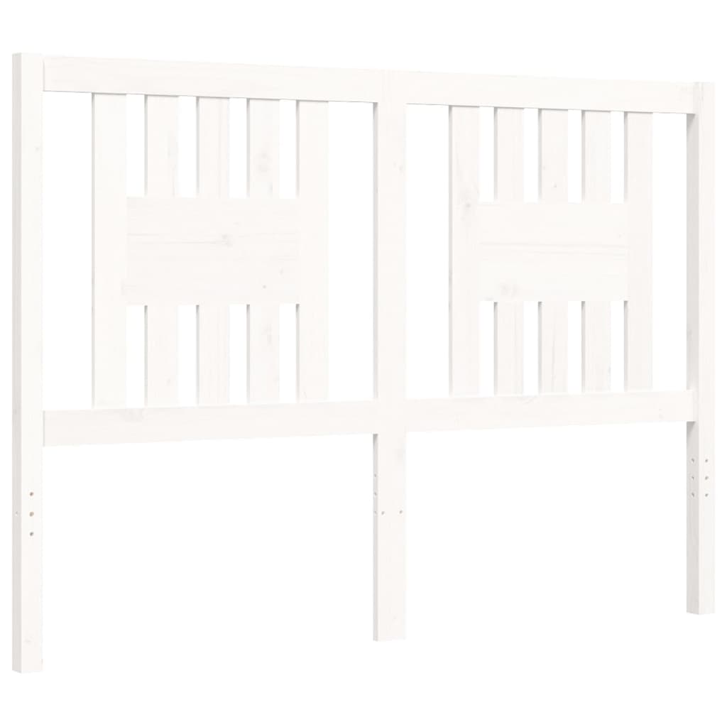 Cadre de lit sans matelas blanc 140x200 cm bois massif