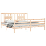 Cadre de lit sans matelas 200x200 cm bois massif