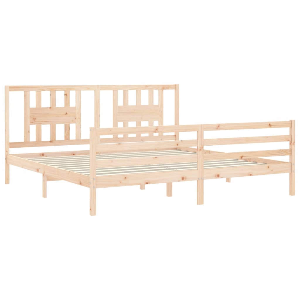 Cadre de lit sans matelas 200x200 cm bois massif