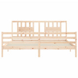 Cadre de lit sans matelas 200x200 cm bois massif