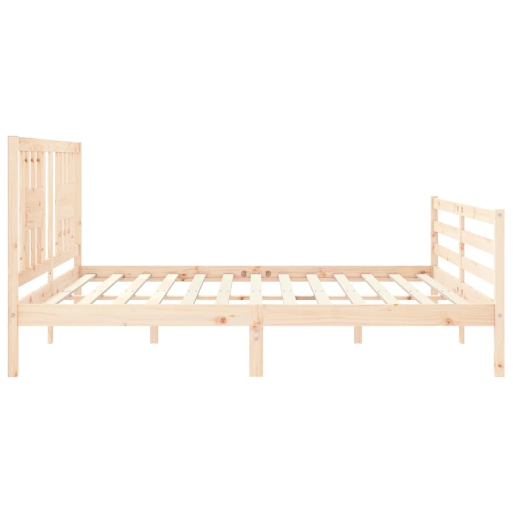 Cadre de lit sans matelas 200x200 cm bois massif