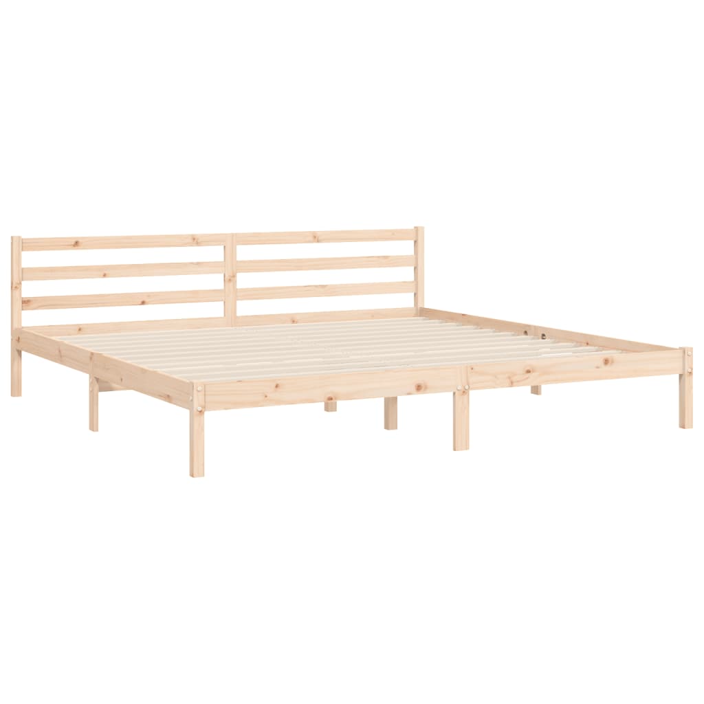 Cadre de lit sans matelas 200x200 cm bois massif