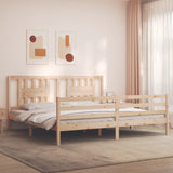 Cadre de lit sans matelas 200x200 cm bois massif