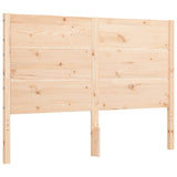 Solid wood bed frame without mattress