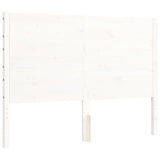 Cadre de lit sans matelas blanc 140x190 cm bois massif