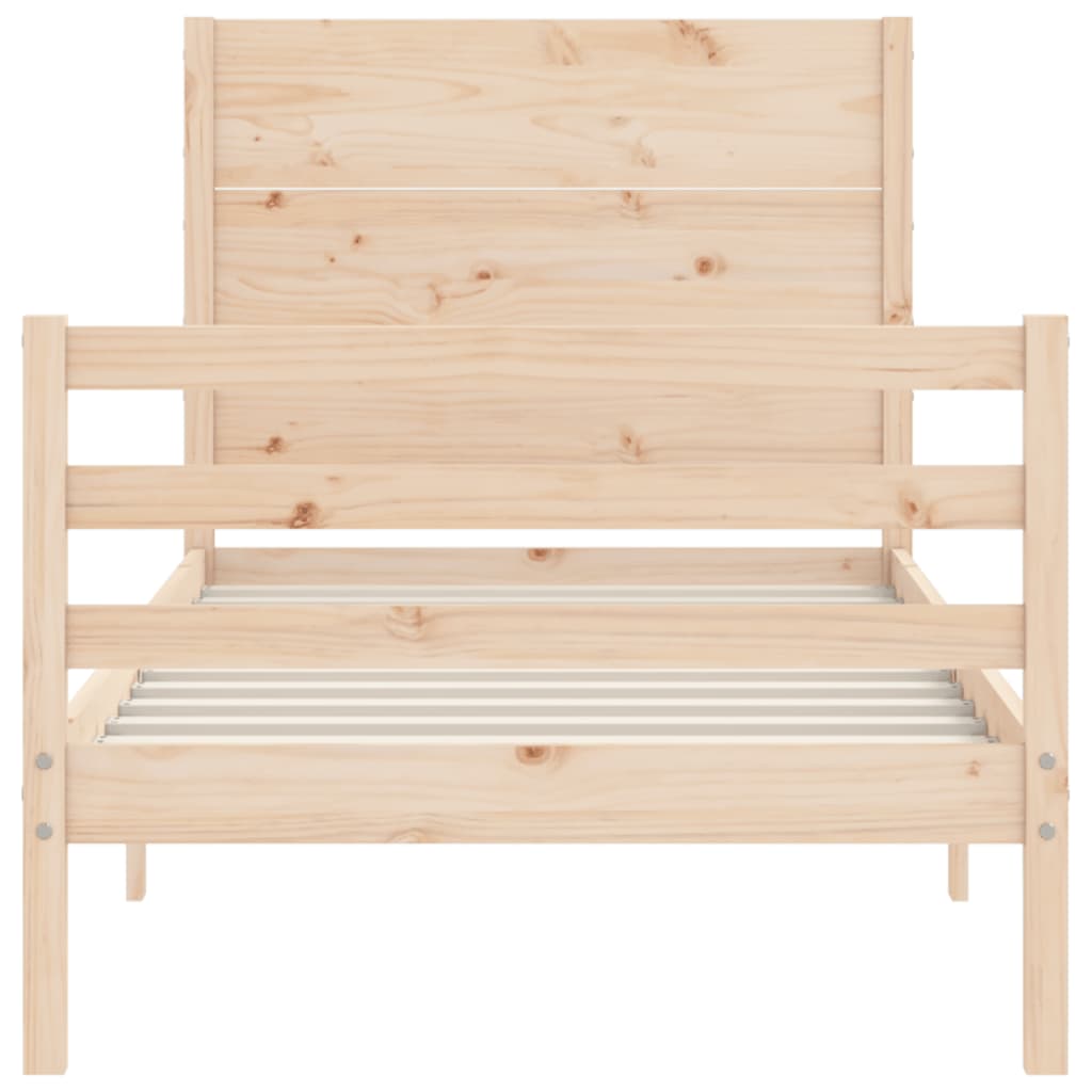 Cadre de lit sans matelas 100x200 cm bois massif