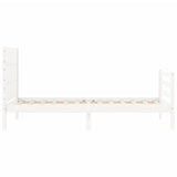 Cadre de lit sans matelas blanc 100x200 cm bois massif